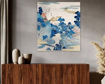Een avondvullende blik op Fuji door Utagawa Kuniyoshi, traditionele Japanse ukiyo-e van Dina Dankers