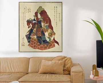 EEN JONGE VROUW IN HET COSTUME VAN RYUJIN door Utagawa Kuniyoshi. Japanse ukiyo-e van Dina Dankers