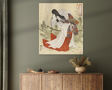 Ensei (ca. 1828-1830) prent van Utagawa Kuniyoshi. Japanse vrouw ukiyo-e van Dina Dankers