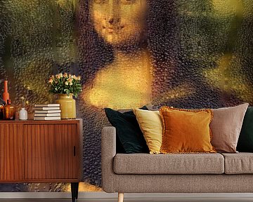 Mona Lisa hinter einem nassen Fenster von Bert Hooijer