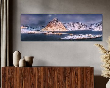 Norwegen Landschaft mit Fjord zum Sonnenaufgang von Voss Fine Art Fotografie