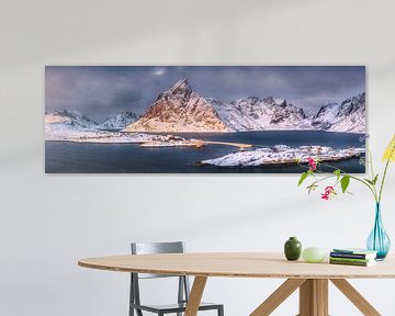 Noorwegen Landschap met Fjord bij Zonsopgang van Voss Fine Art Fotografie