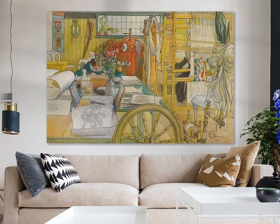 Voorbeeld van het werk in een kamer