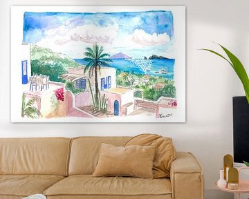 Panarea mit Blick auf das Mittelmeer, Stromboli und die Äolischen Inseln