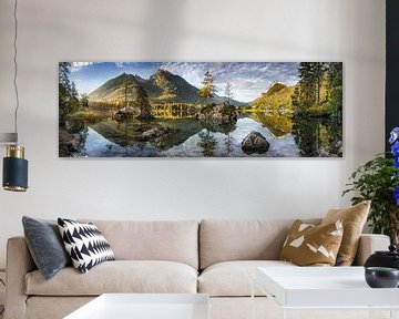 Hintersee landscape in Bavaria with mountain panorama. by Voss Fine Art Fotografie