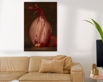 Red onion in layers by marijke dijk