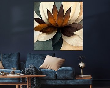 Lotus Flower Abstract by Jacky