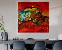 Voorbeeld van het werk in een kamer