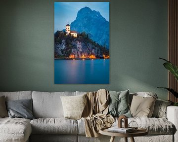 Blue hour at the Traunsee by Martin Wasilewski