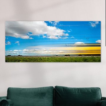 train and dutch skies