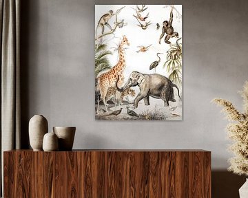 Wilde dieren poster kinderkamer