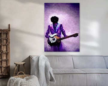 Purple guitarist #music #guitar van JBJart Justyna Jaszke