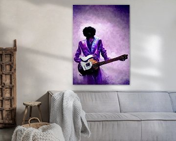 Purple guitarist #music #guitar van JBJart Justyna Jaszke