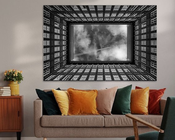 Voorbeeld van het werk in een kamer