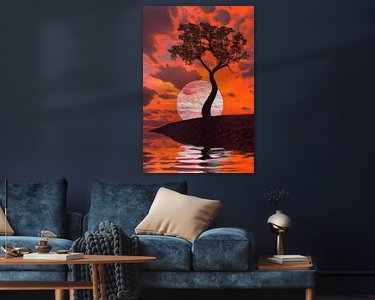 Voorbeeld van het werk in een kamer