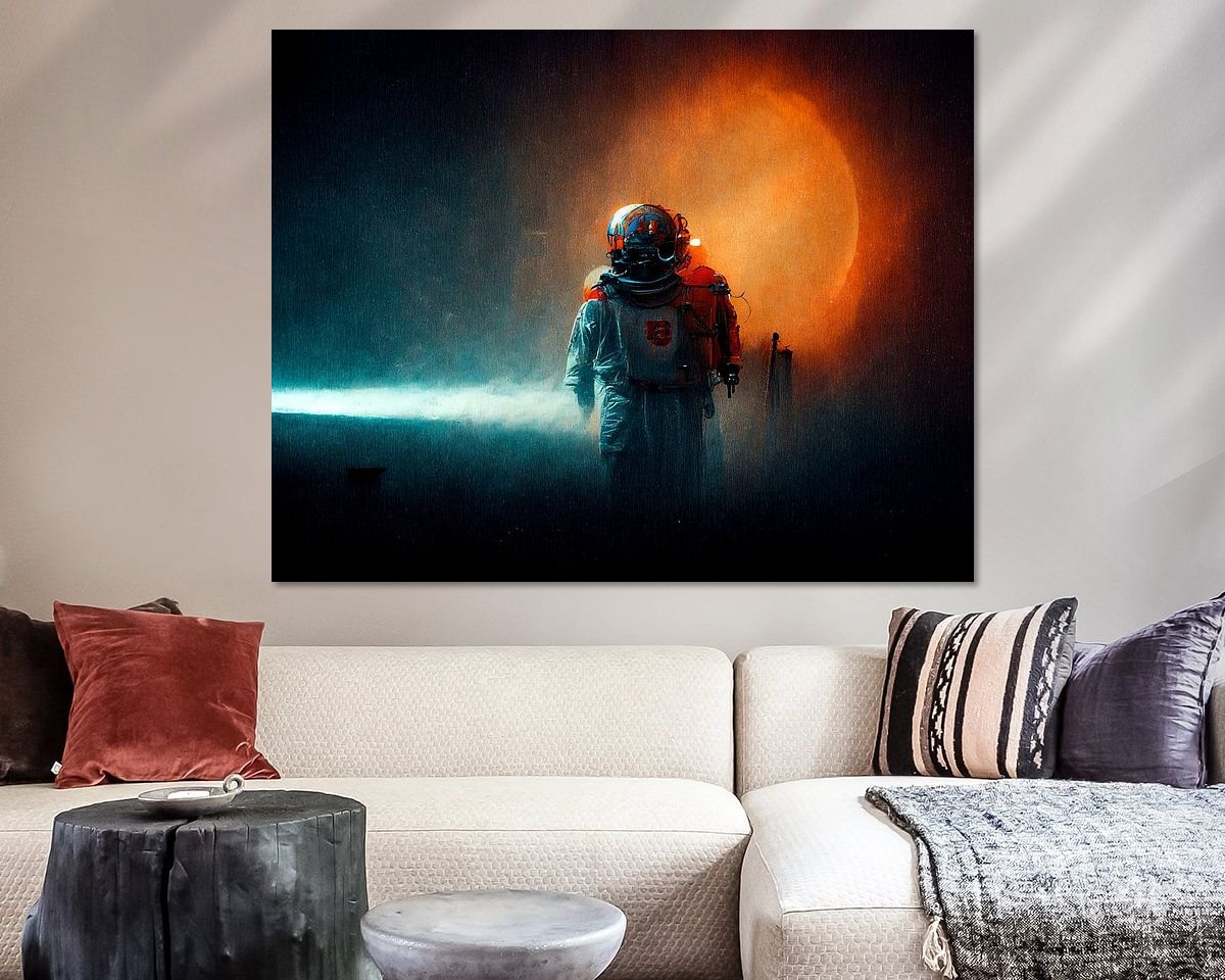 Voorbeeld van het werk in een kamer