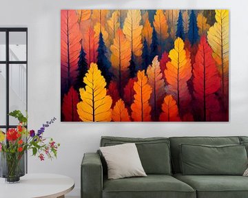 Bos in herfstkleuren van Bert Nijholt