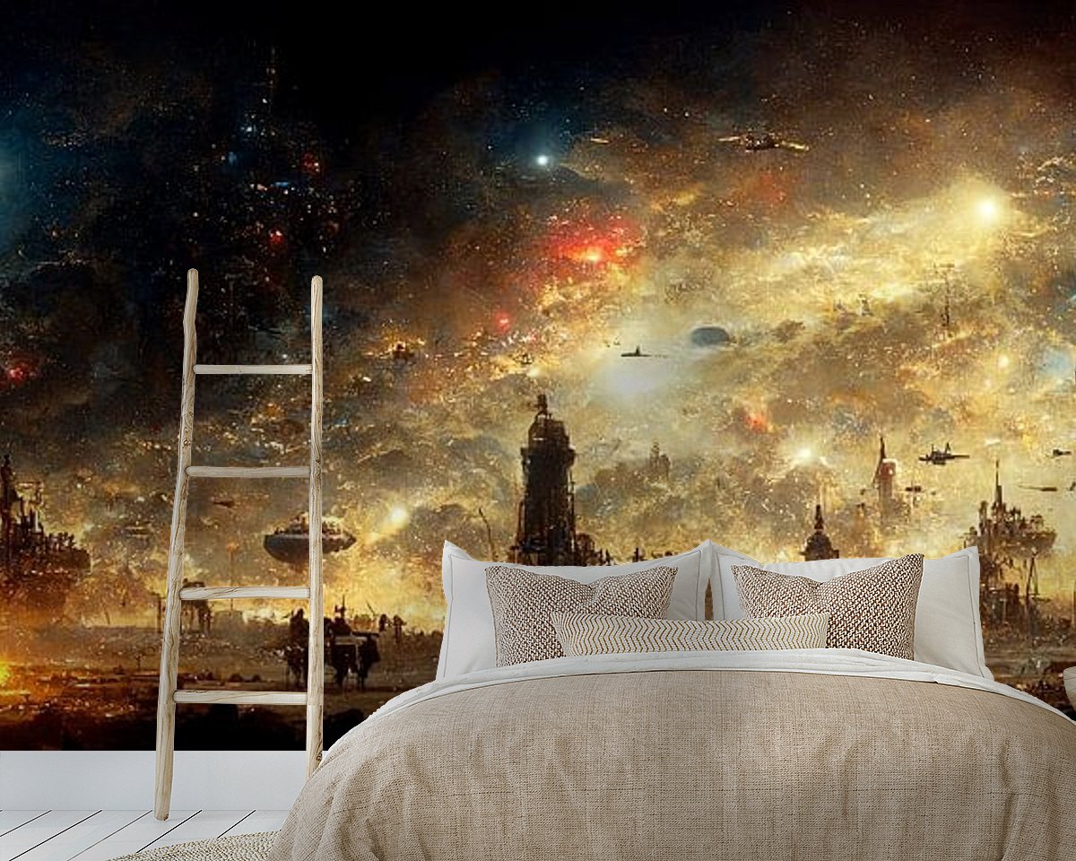 Voorbeeld van het werk in een kamer