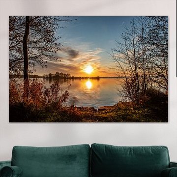 Sonnenuntergang auf der Zuwe in Kortenhoef