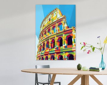 Het Colosseum in WPAP Illustratie van Lintang Wicaksono