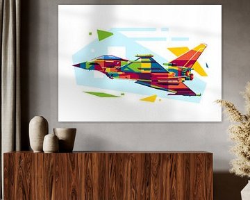 Eurofighter Typhoon in WPAP Illustratie van Lintang Wicaksono