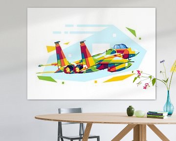 F-15 Tomcat dans l'illustration WPAP sur Lintang Wicaksono