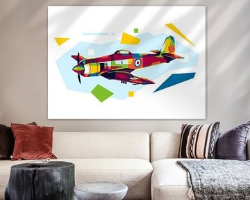 Hawker Sea Fury in der WPAP Illustration von Lintang Wicaksono