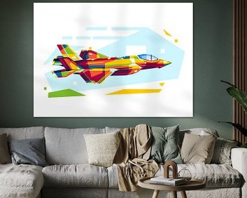 F-35 Lightning II in WPAP Illustratie van Lintang Wicaksono