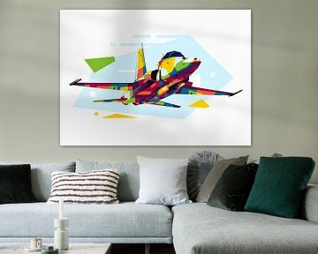 F-5 Tiger in WPAP Illustratie van Lintang Wicaksono