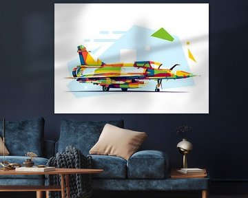 Mirage 2000 in WPAP Illustration by Lintang Wicaksono
