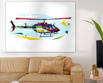 Bell 206 dans l'illustration WPAP sur Lintang Wicaksono