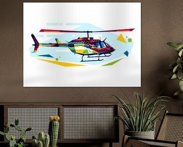 Bell 206 in WPAP Illustration von Lintang Wicaksono