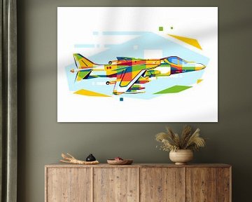 Hawker Siddeley Harrier in WPAP Illustration von Lintang Wicaksono