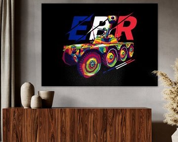 Panhard EBR in WPAP Illustration von Lintang Wicaksono