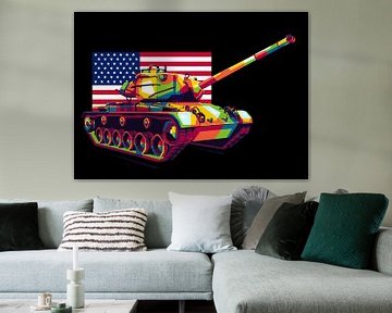 M47 Patton in WPAP Illustratie van Lintang Wicaksono