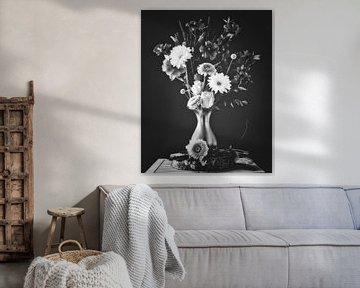 Stilleven bloemen zwart/wit van WeVaFotografie