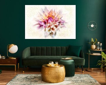 Magnificent Dahlia - Gold Sparks by marlika art