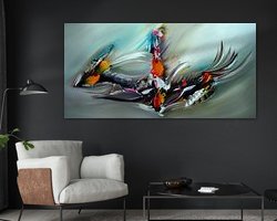 Voorbeeld van het werk in een kamer
