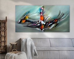Voorbeeld van het werk in een kamer
