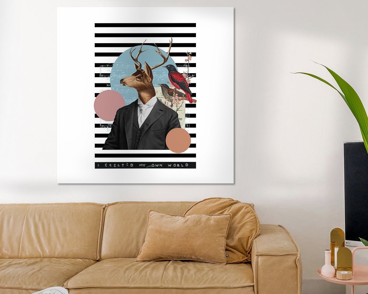 Voorbeeld van het werk in een kamer