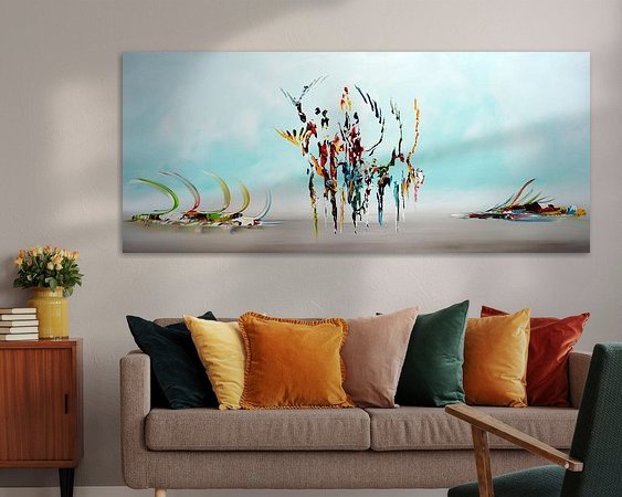 Voorbeeld van het werk in een kamer