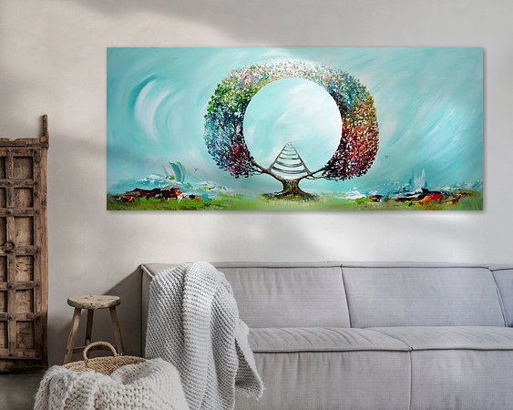 Voorbeeld van het werk in een kamer