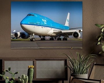 KLM Boeing 747 just before departure from Schiphol Airport by Jeffrey Schaefer