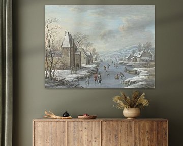 Winteruitzicht met ijsvermaak, Barbara Regina Dietzsch