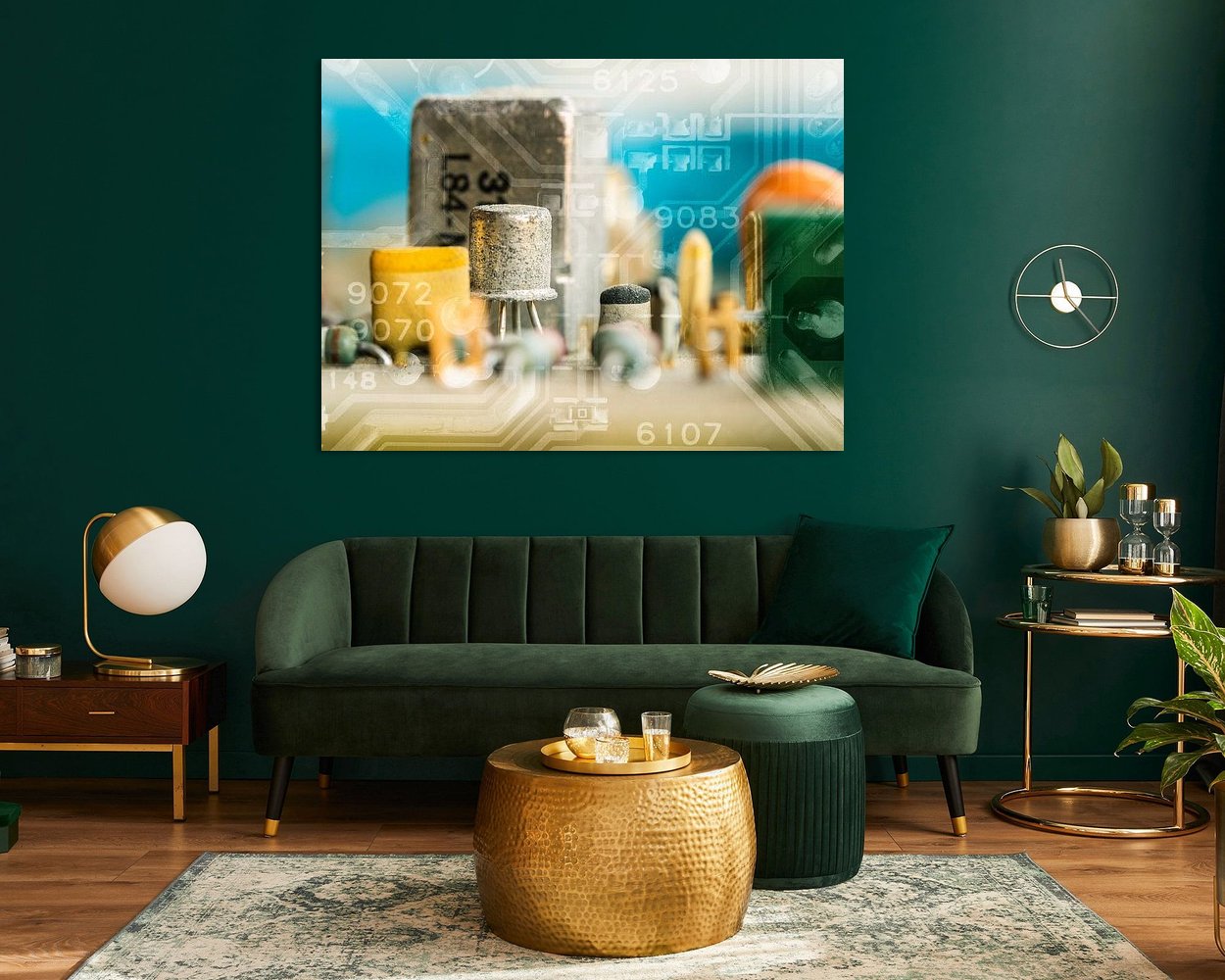 Voorbeeld van het werk in een kamer