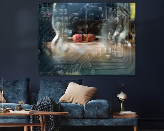 Voorbeeld van het werk in een kamer