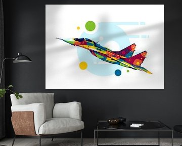 MiG-29A in Pop Art Illustratie van Lintang Wicaksono