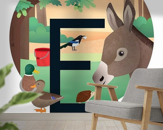 Voorbeeld van het werk in een kamer