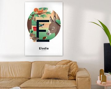 Name poster Elodie by Hannah Barrow