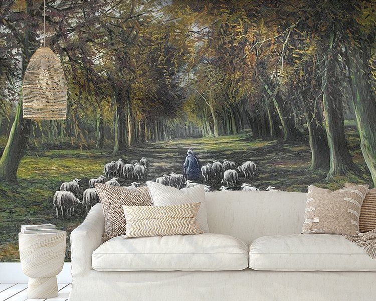 Voorbeeld van het werk in een kamer